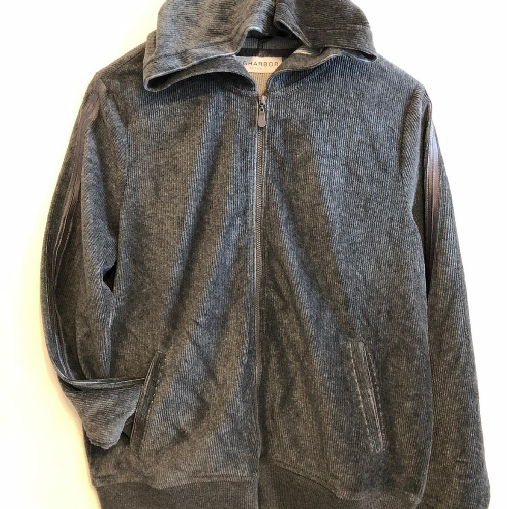 Sagharbor Petite Soft Velvet Courdroy Jacket